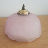 Vintage pink glass ceiling light