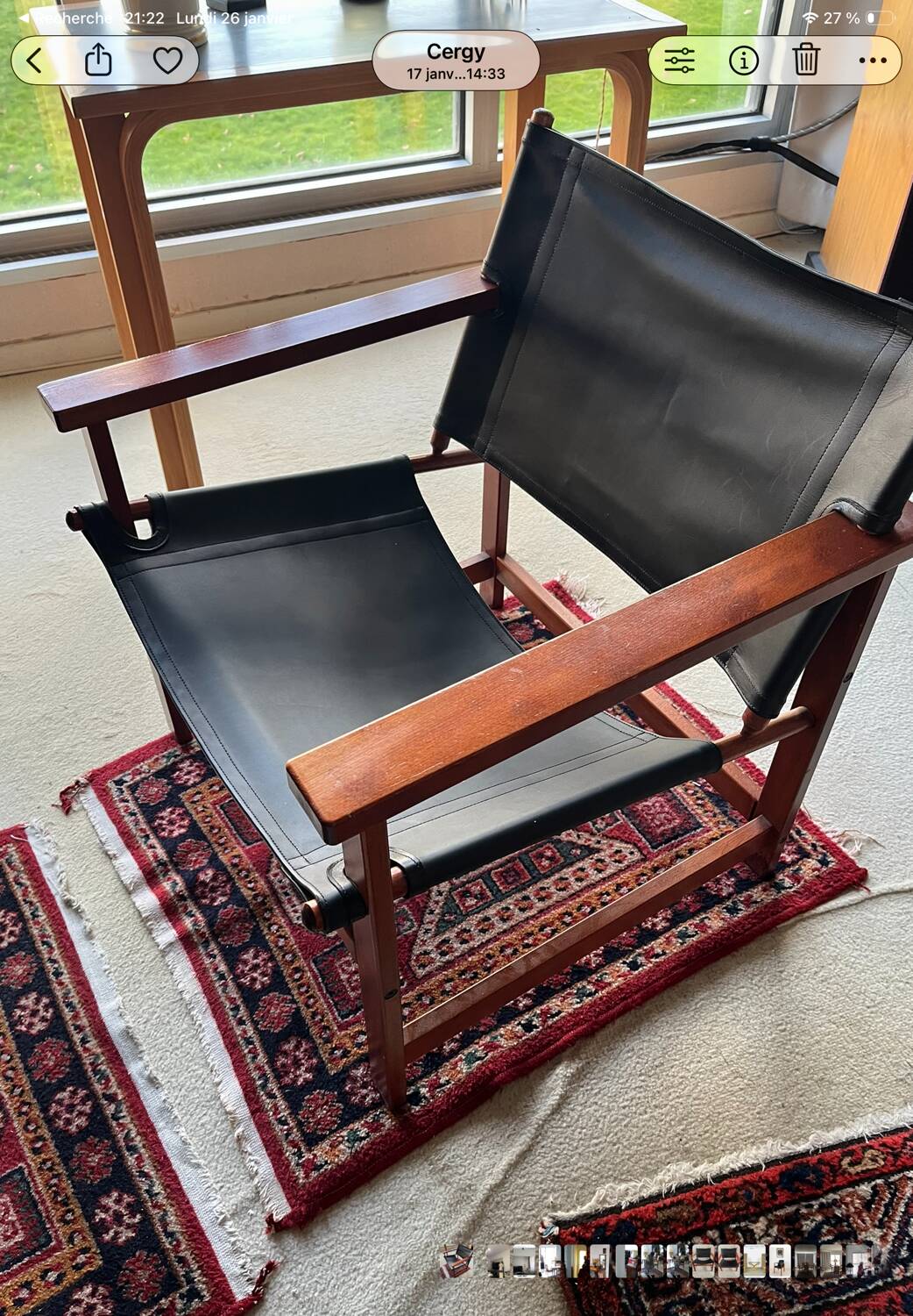 Fauteuil Safari années 80