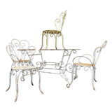 Garden lounge iron perforated iron old