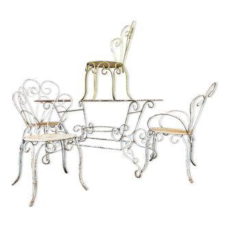 Garden lounge iron perforated iron old
