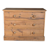 English pine chest of drawers