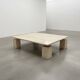 Sculptural coffee table in travertine - Attributed to Piero De Longhi, It