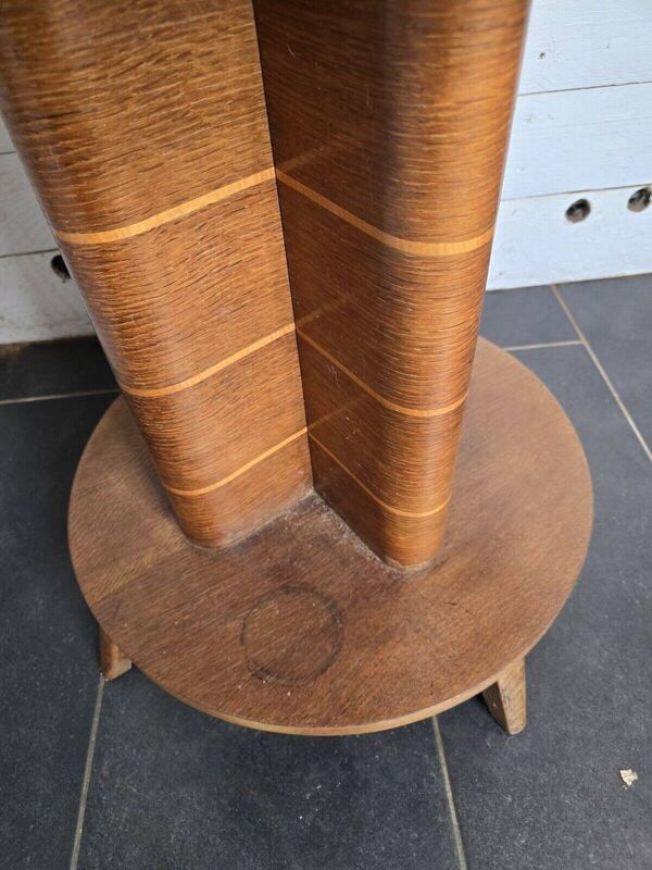 table guéridon vintage en marqueterie