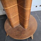 vintage marquetry pedestal table