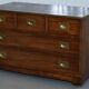 Reprodux Bevan Funnell chest of drawers with a leather top