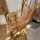 Vintage rattan armchair