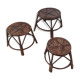1960s plant holders series in rattan
