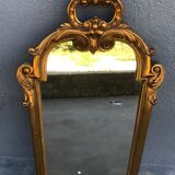 Rock mirror wood and gilded stucco circa 1950 33x78cm