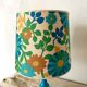 Lampe vintage fleurs années 70