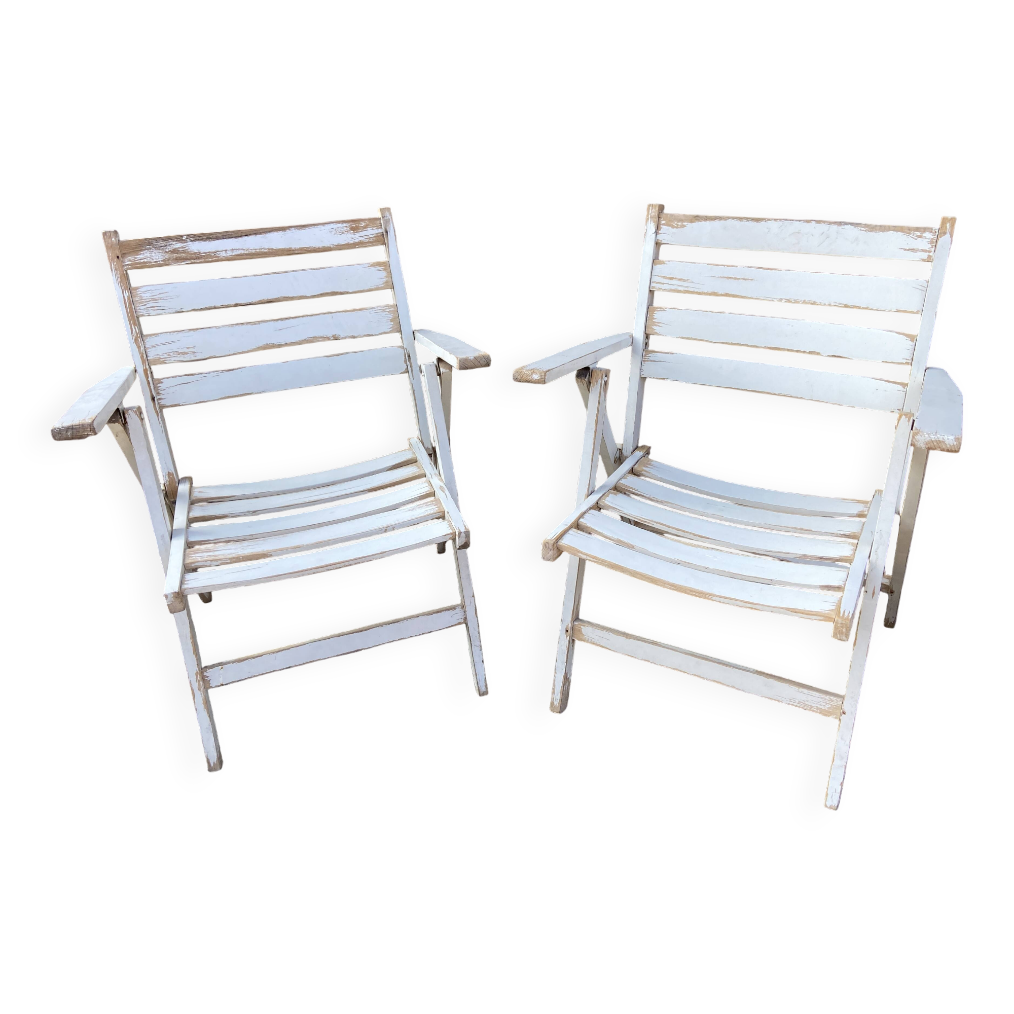 duo of folding garden armchairs brasserie cafe terrace Brasserie