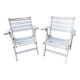 duo of folding garden armchairs brasserie cafe terrace Brasserie