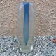 Vase glassware Allex Drôme dated and signed Allex 1985