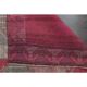 1970s Vintage Turkish Oushak Handmade Wool Cotton Pink Runner Rug 96x303
