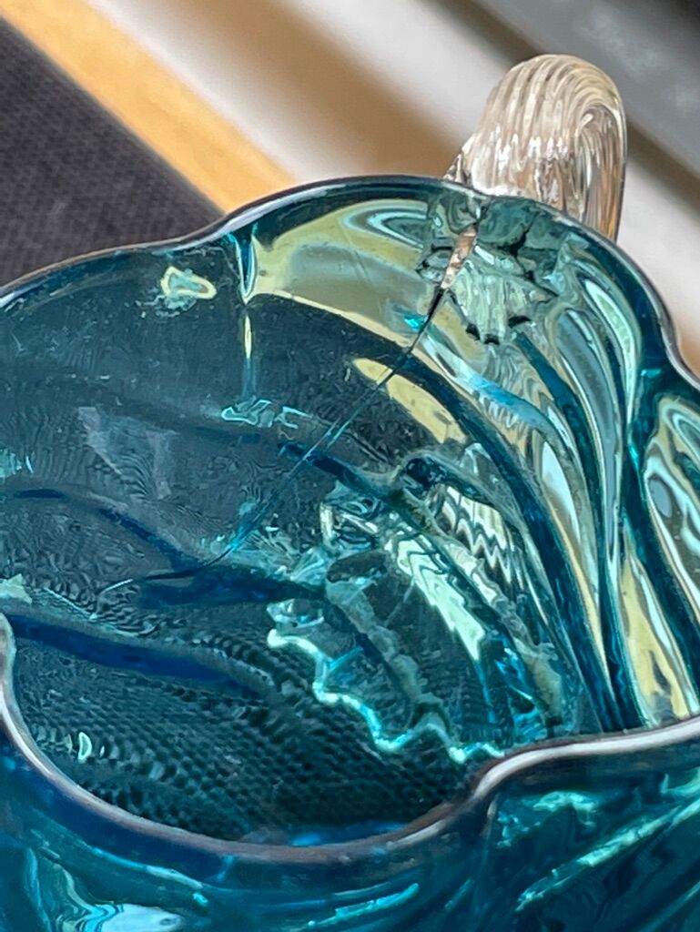 Liquor service in 1/2 blue crystal XIXth