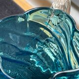 Service à liqueur en ½ cristal bleu XIXème