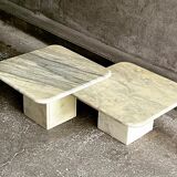 Marble nesting coffee tables, 1960s, France