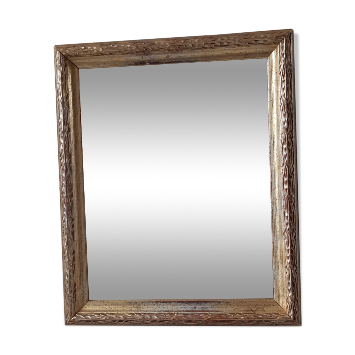 Gilded wooden mirror to hang or install