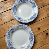 9 Ceylan soup plates from Creil and Montereau Labrador