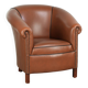 English cowhide club armchair with a luxurious finish and a good appearance
