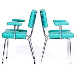 Chrome 1970 vintage lounge chairs s