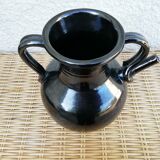 Black ceramic jug metallic Biot pottery