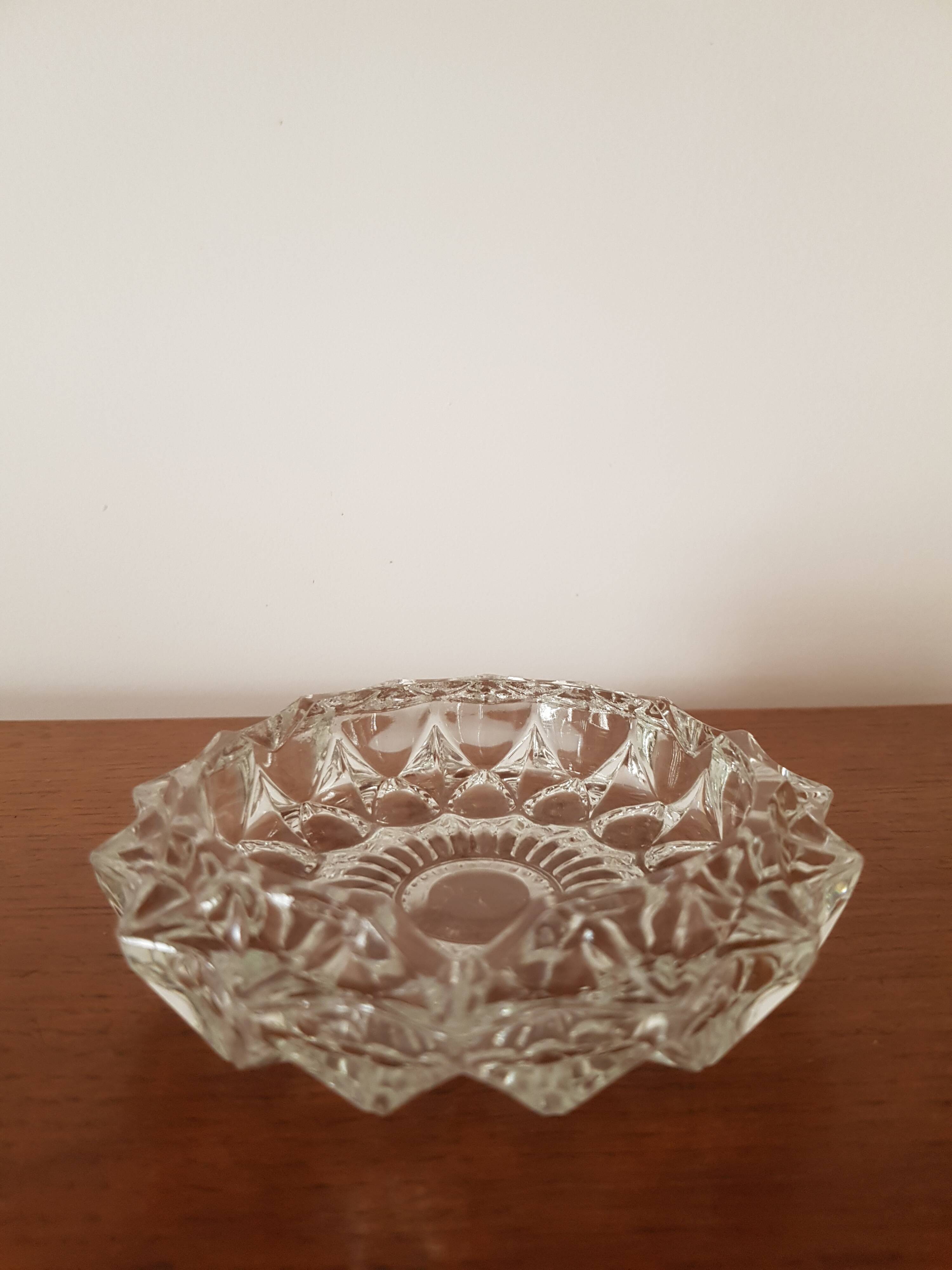 Vintage crystal ashtray
