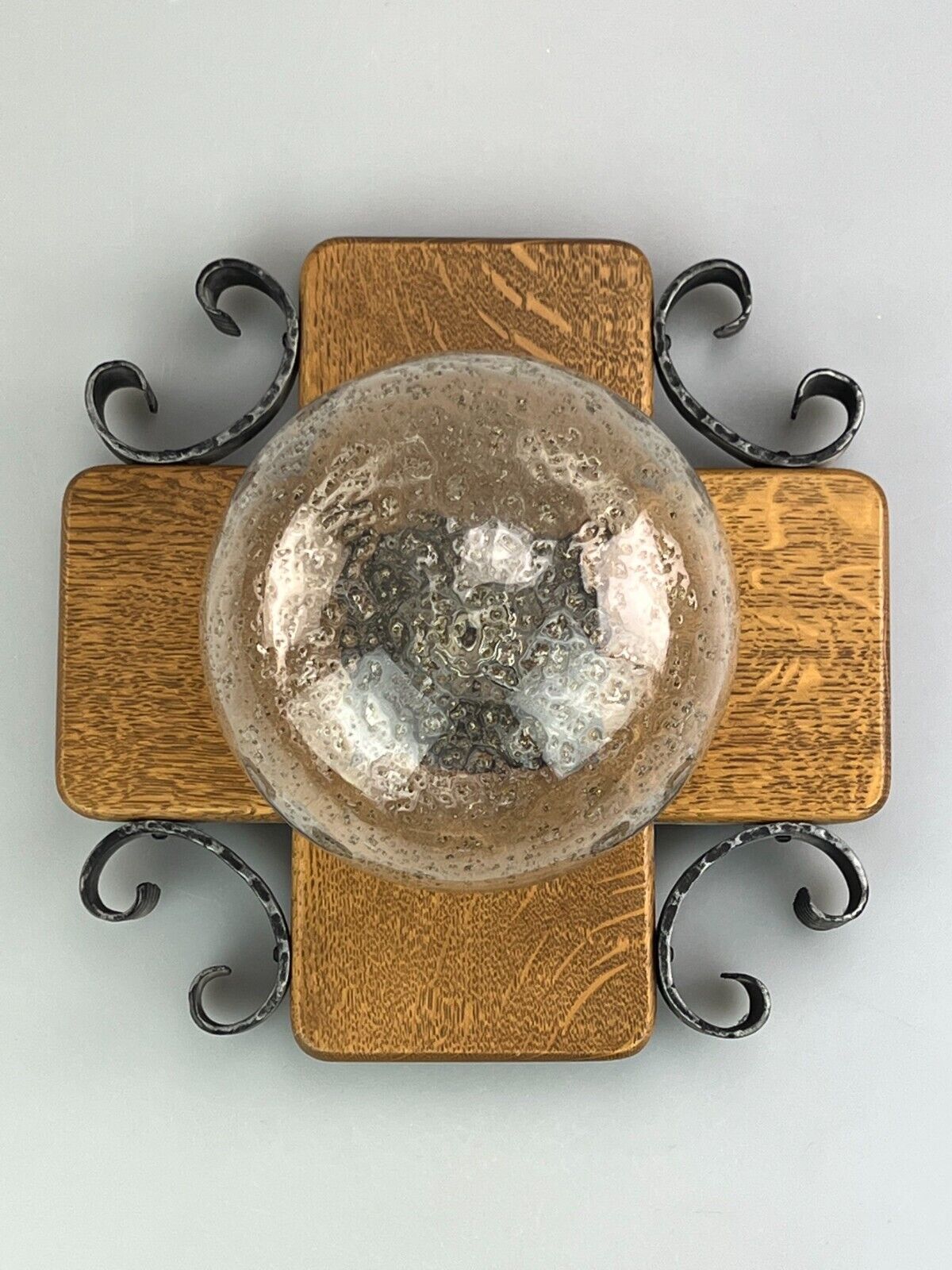 60s 70s wall lamp wall light glass Brutalist Kaiser Leuchten Germany