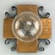 60s 70s wall lamp wall light glass Brutalist Kaiser Leuchten Germany