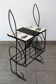 1960s metal and ceramic magazine and record rack