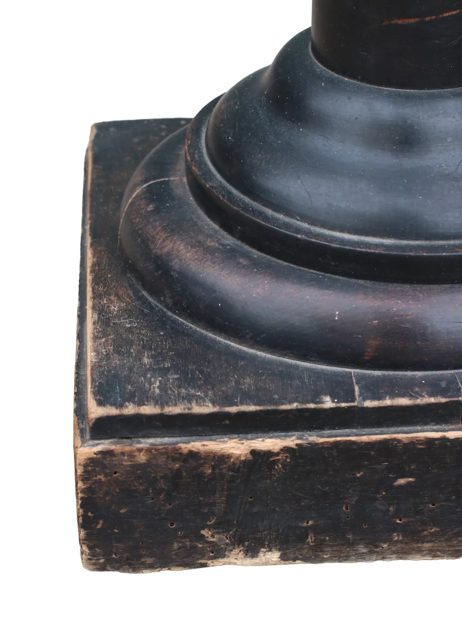 French black patinated pedestal with lived-in patina – circa 1880