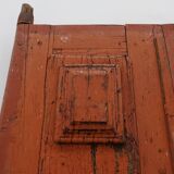 Grandes portes de monastère du XVIIe siècle en chêne laqué terre cuite, Portugal