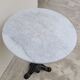 Parisian bistro pedestal table in cast iron and antique marble