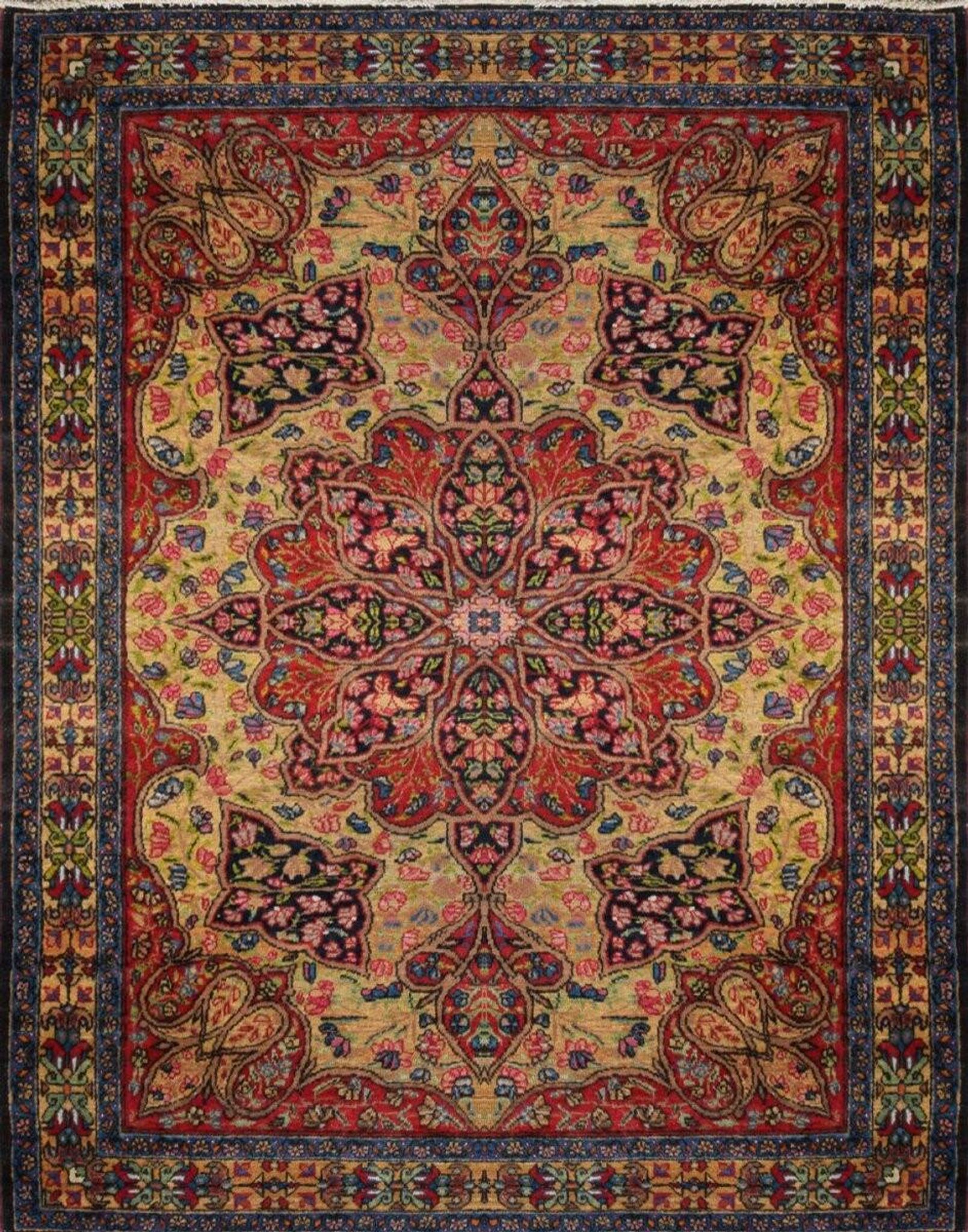 Oriental carpet Kirman Raver Iran: 190 x 135 cm - "Galerie Sardje"