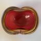 Ashtray sommerso red doubled yellow