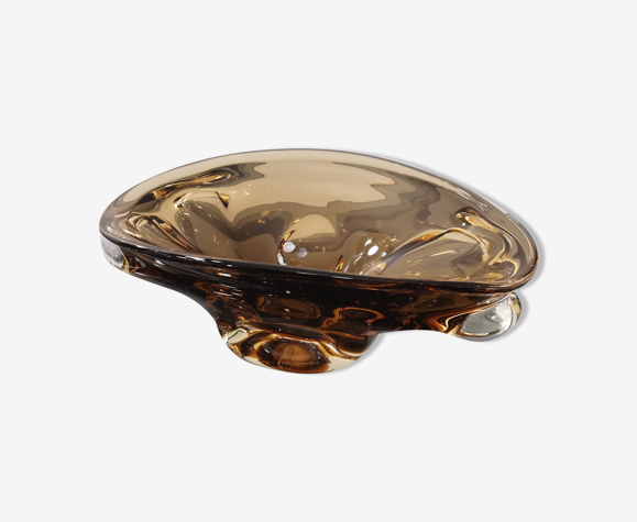 Coupe vide poche vintage de jan jan beranek pour srkdlovice glass années 60