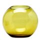 Vase moderne du milieu du siècle, en verre jaune, conçu par M. Słaboń, Pologne, années 1970.