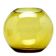 Mid-century modern vase, yellow glass, designed by M. Słaboń, Poland, 1970s