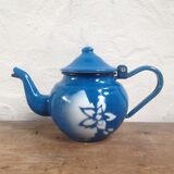 Enamelled tin teapot