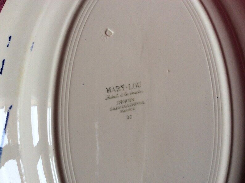 Oval dish Digoin Sarreguemines Mary-Lou
