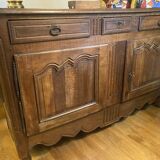Important Louis XV style walnut sideboard.