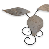 Brushed Metal Garden Table Leaf Patterns