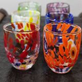 6 verres à liqueur en verre Murano