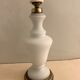 Lamp foot in Opaline de Sèvres and brass, 1950