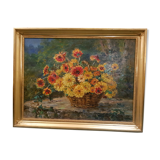 Painting Still Life with bouquet