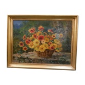 Painting Still Life with bouquet