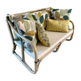 Rattan sofa and cushions