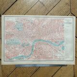Map of London at the end of the 19th century