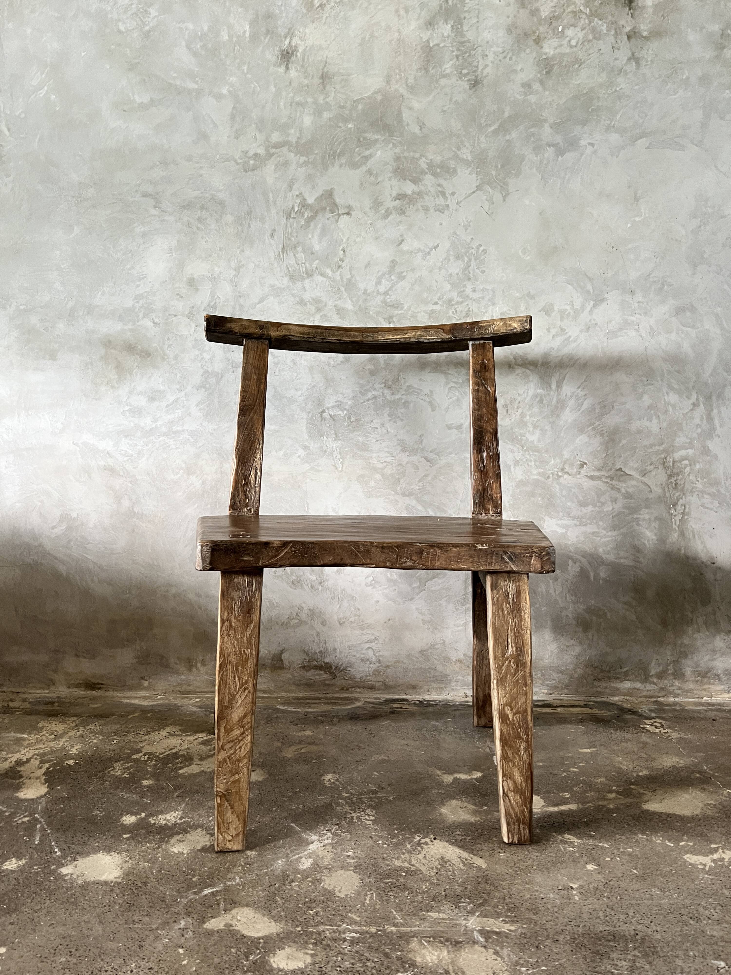 Large old teak chair or armchair H84 L60