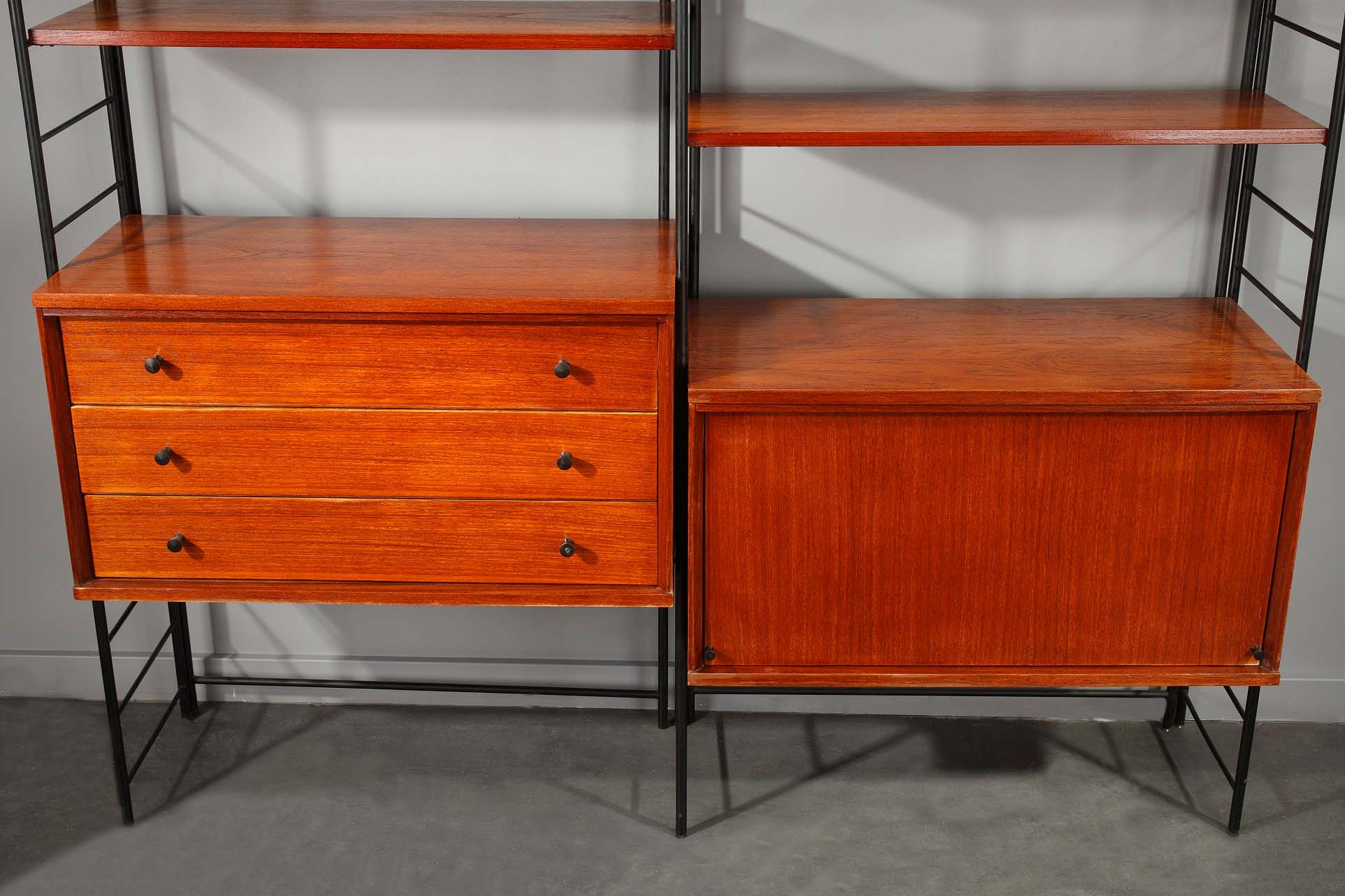 Scandinavian wooden bookcase from the 1960s