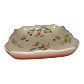 square plate in earthenware from "Gien" from the 1970s